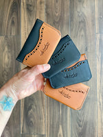 Load image into Gallery viewer, Snap Wallet - Navy Brogue
