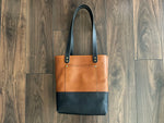 Load image into Gallery viewer, Everyday Brogue Tote - Cognac Navy
