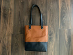 Load image into Gallery viewer, Everyday Brogue Tote - Cognac Navy
