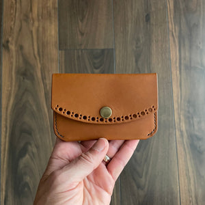 Snap Wallet - Cognac Brogue