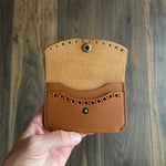Load image into Gallery viewer, Snap Wallet - Cognac Brogue
