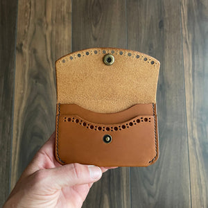 Snap Wallet - Cognac Brogue