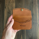 Load image into Gallery viewer, Snap Wallet - Cognac Brogue
